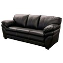 Ver imagem 1 de Sofá de Couro 3 Lugares Paris 216cm M06 Cor Preto 450 - ADJ DECOR