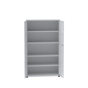 Ver imagem 5 de Armário de Aço 2 Portas 4 Prateleiras com Chave AP403SL Branco