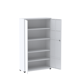 Armário 2 Portas com Chave 4 Prateleiras AP403SL Aço  - 4