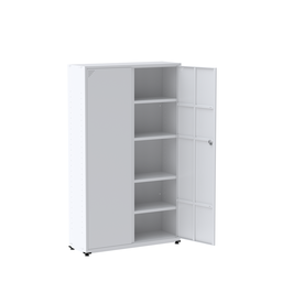 Armário 2 Portas com Chave 4 Prateleiras AP403SL Aço  - 3