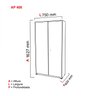 Armário de Aço 2 Portas 4 Prateleiras com Chave AP403SL - 3