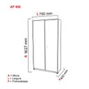Ver imagem 3 de Armário de Aço 2 Portas 4 Prateleiras com Chave AP403SL Vermelho