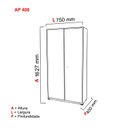 Ver imagem 3 de Armário de Aço 2 Portas 4 Prateleiras com Chave AP403SL Vermelho