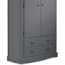 Ver imagem 4 de Guarda Roupa Solteiro 2 Portas e 2 Gavetas Manchester 2054 Linz Móveis - Cinza