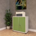 Ver imagem 2 de Armário de Aço 2 Portas 4 Prateleiras com Chave AP406SL