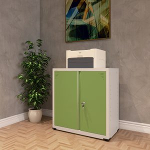 Armário de Aço 2 Portas 4 Prateleiras com Chave AP406SL