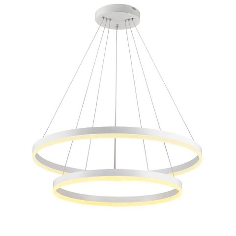Pendente Luminária Lustre Jupiter Led 135cm 2 Arcos Ø40cm