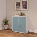 Ver imagem 2 de Armário de Aço 2 Portas 4 Prateleiras com Chave AP406SL