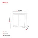 Ver imagem 4 de Armário de Aço 2 Portas 4 Prateleiras com Chave AP406SL