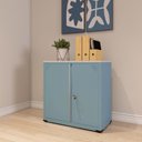 Ver imagem 2 de Armário de Aço 2 Portas 4 Prateleiras com Chave AP406SL