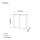 Ver imagem 4 de Armário de Aço 2 Portas 4 Prateleiras com Chave AP406SL