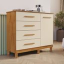 Ver imagem 1 de Cômoda 4 Gavetas e 1 Porta Puxador em MDF Dallas