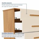 Ver imagem 7 de Cômoda 4 Gavetas e 1 Porta Puxador em MDF Dallas