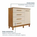 Ver imagem 6 de Cômoda 4 Gavetas e 1 Porta Puxador em MDF Dallas