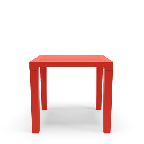 Mesa Multiuso Quadrada Plástica 80 Cm Niala Plaxmetal Vermelho