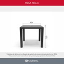 Ver imagem 4 de Mesa Multiuso Quadrada Plástica 80 Cm Niala Plaxmetal Vermelho