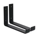 Ver imagem 1 de Kit 2 Mão Francesa Suporte Prateleira Invertido 20cm Preta em Ferro - Gastrobel