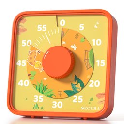 Secura Timer Visual 60 Minutos com Imã para Crianças, Cozinha e Sala (laranja) - 1
