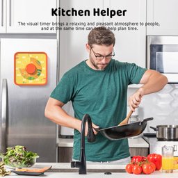 Secura Timer Visual 60 Minutos com Imã para Crianças, Cozinha e Sala (laranja) - 2