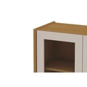 Ver imagem 3 de Cristaleira Sala Jantar Vértice C/ 2 Portas C/ Vidro Cinamomo/off White - Genialflex