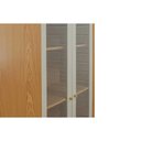 Ver imagem 4 de Cristaleira Sala Jantar Vértice C/ 2 Portas C/ Vidro Cinamomo/off White - Genialflex