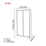 Armário de Aço 2 Portas 3 Prateleiras com Chave AP408SL - 4