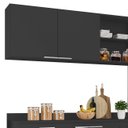 Ver imagem 5 de Armário de Cozinha com Tampo Cp02 210cm Pérola Preto Z34 - Mpozenato