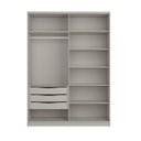Ver imagem 3 de Guarda Roupa Bend em Mdf 174x240cm 2 Portas com Espelho Grigio C831