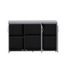 Armário Credenza com 03 Portas Pe 40 Pandin 1,20 M Grafito e Preto - 2