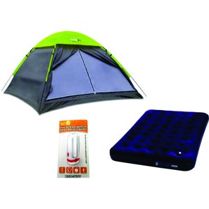 Barraca de Camping 3 Pessoas Weekend Colchão Casal e Lanterna