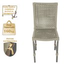 Ver imagem 4 de Conjunto 6 Cadeiras Cannes Corda Náutica e Mesa Retangular Ripada 2,00m em Alumínio para Edícula, Ja