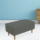 Ver imagem 5 de Kit 02 Puffs Cléo W01 Pés Palito 90 Cm Suede Cinza