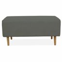 Ver imagem 3 de Kit 02 Puffs Cléo W01 Pés Palito 90 Cm Suede Cinza