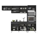 Ver imagem 6 de Armário de Cozinha Compacta 252cm Veneza Multimóveis V3690 Preto/Branco