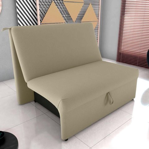 Sofá Cama Dominion 2 Lugares Reclinável 113cm Bege