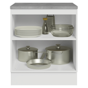 Ver imagem 6 de Balcão de Cozinha 70 cm 2 Portas Branco/Crema Vik Madesa