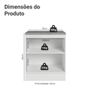 Ver imagem 4 de Balcão de Cozinha 70 cm 2 Portas Branco/Crema Vik Madesa