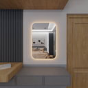 Ver imagem 6 de Espelho Orgânico Decorativo Lapidado com Led 170x70 Cm E14 para Sala, Quarto, Banheiro, 3000k 110v