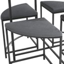 Ver imagem 6 de Mesa Sala de Jantar Redonda com 4 Banquetas Estofadas Canela/preto Fosco