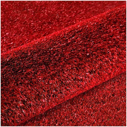Grama Sintetica Softgrass Colors - Vermelho 12mm - 2x2.5m - 5m2 - Decortech