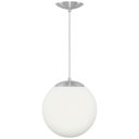 Ver imagem 1 de Lustre Pendente Orby Bola Globo Grande 23 cm Escovado