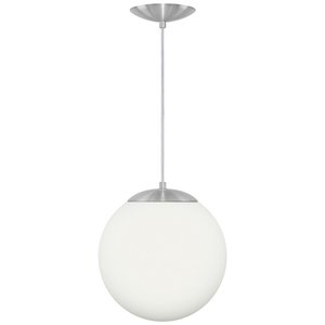 Lustre Pendente Orby Bola Globo Grande 23 cm Escovado