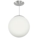 Ver imagem 3 de Lustre Pendente Orby Bola Globo Grande 23 cm Escovado