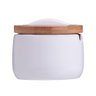Saleiro de Mesa de Cerâmica com Tampa de Bambu e Colher Bianco 10cm X 9,5cm X 9,5cm - Lyor - 7