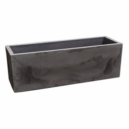 Vaso Floreira Jardineira Flat Polietileno 77x29x29cm Japi - Preto Ardósia - 1