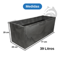 Ver imagem 2 de Vaso Floreira Jardineira Flat Polietileno 77x29x29cm Japi - Preto Ardósia