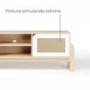 Ver imagem 4 de Rack Bancada para Tv até 60 Polegadas 1 Porta 2 Gavetas 2 Nichos Iquique - Naturale / Branco