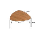 Ver imagem 2 de Mesa de Centro Bend Triangular MDF Aço 89cm Louro com Pés Pretos