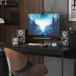 Base Suporte para Monitor Modelo Industrial Criare Preto - 3