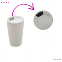 Ver imagem 3 de Copo Térmico De Bambu Ecológico Com Tampa Café Leite 500ml